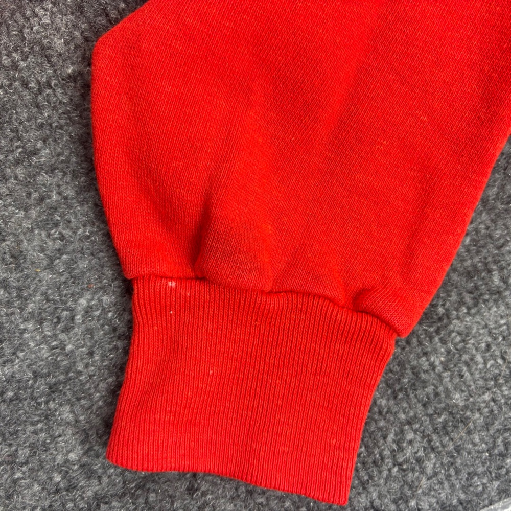 MTV Vintage Red Hooded Sweatshirt w/Yellow Logo 80s size: Large - Picture 3 of 9